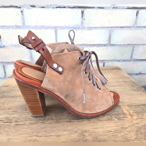 Rag & Bone Lace-up Peep Toe Heels - Picture 9 of 11